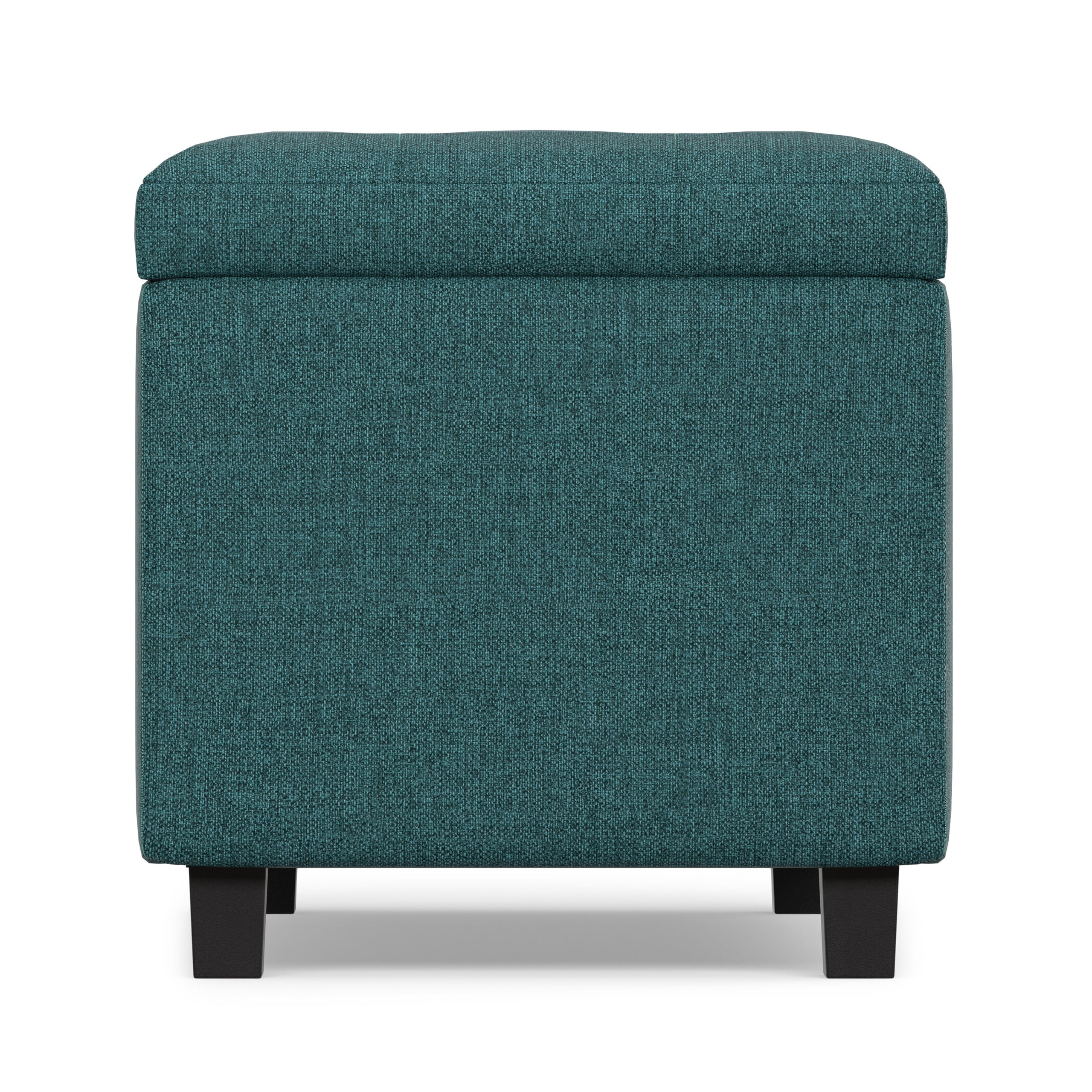 Teal Linen Style Fabric | Cosmopolitan Storage Ottoman in Linen