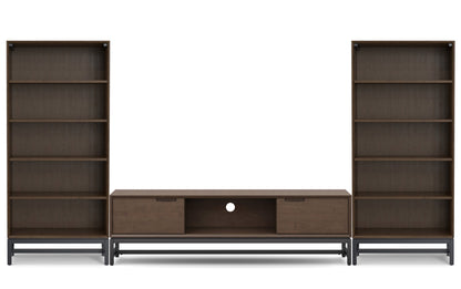Banting 72 inch Low TV Stand with 30 inch Bookcases (Set of 3)