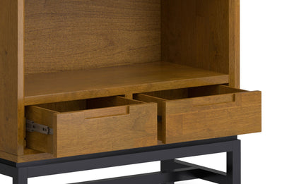Medium Saddle Brown | Banting 72 inch Desk and 30 inch Bookcase