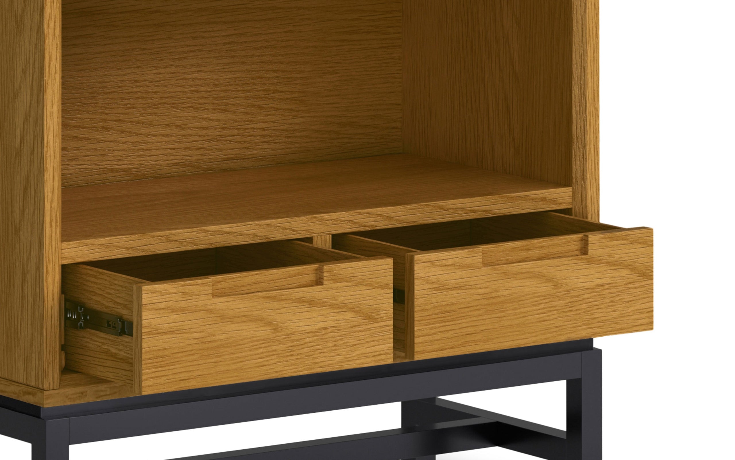 Oak Oak Veneer | Banting 72 inch Desk and 30 inch Bookcase in Oak