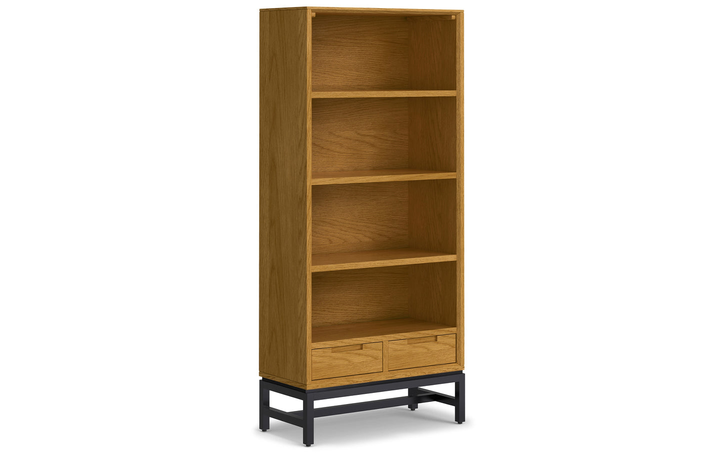Oak Oak Veneer | Banting 72 inch Desk and 30 inch Bookcase in Oak