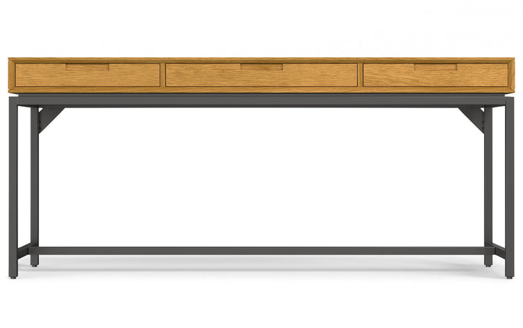 Oak Oak Veneer | Banting 72 inch Desk and 30 inch Bookcase in Oak