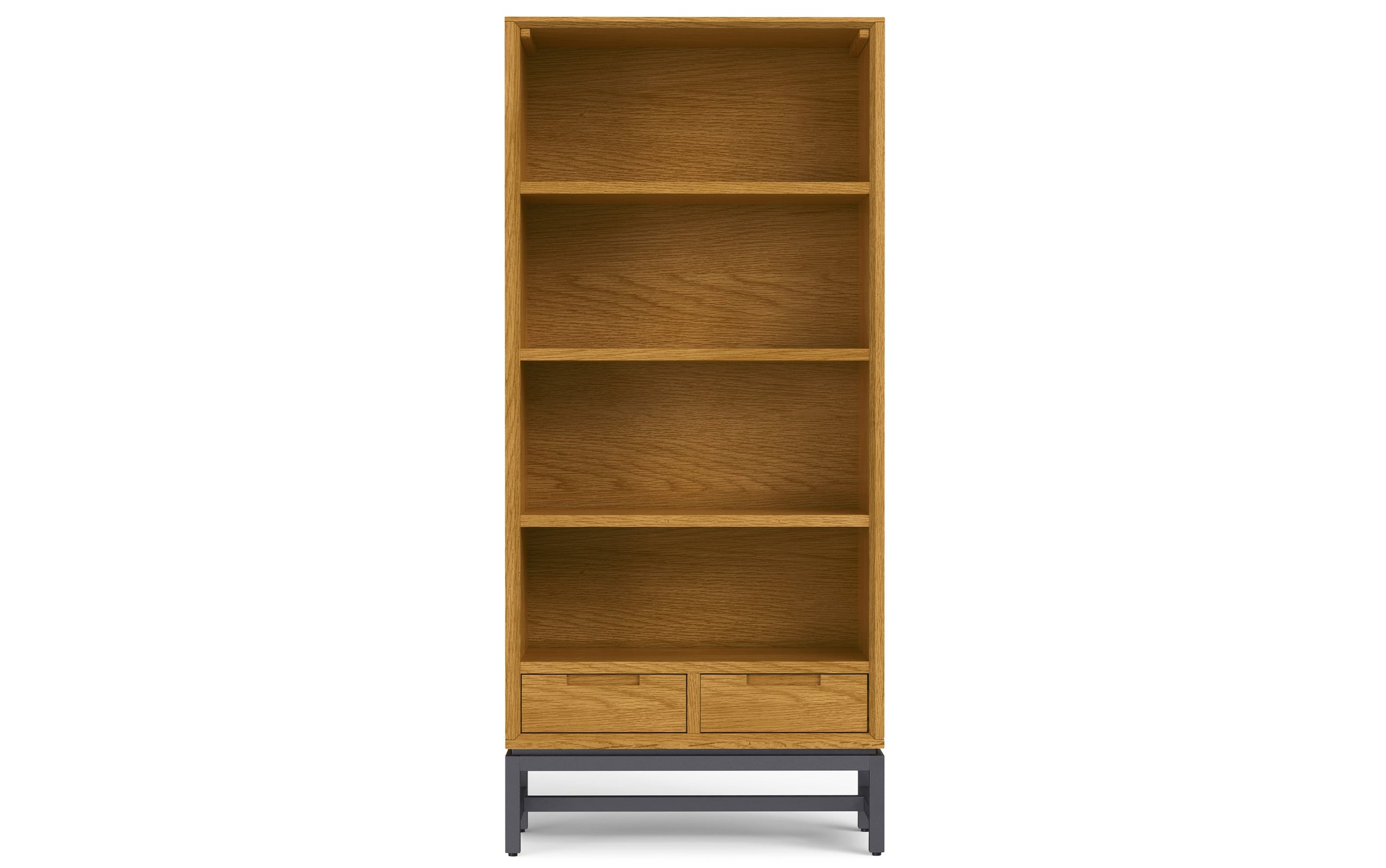 Oak Oak Veneer | Banting 72 inch Desk and 30 inch Bookcase in Oak