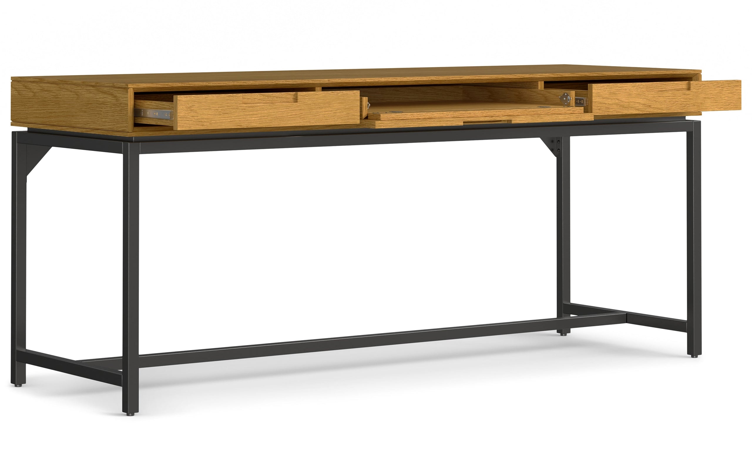 Oak Oak Veneer | Banting 72 inch Desk and 30 inch Bookcase in Oak