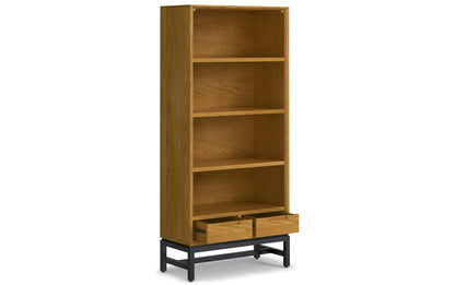 Oak Oak Veneer | Banting 72 inch Desk and 30 inch Bookcase in Oak