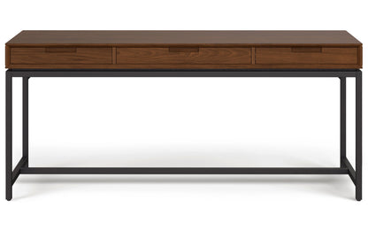 Walnut Walnut Veneer | Banting 72 inch Desk and 30 inch Bookcase in Walnut