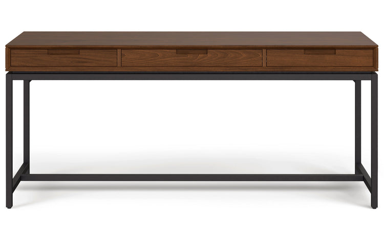Walnut Walnut Veneer | Banting 72 inch Desk and 30 inch Bookcase in Walnut