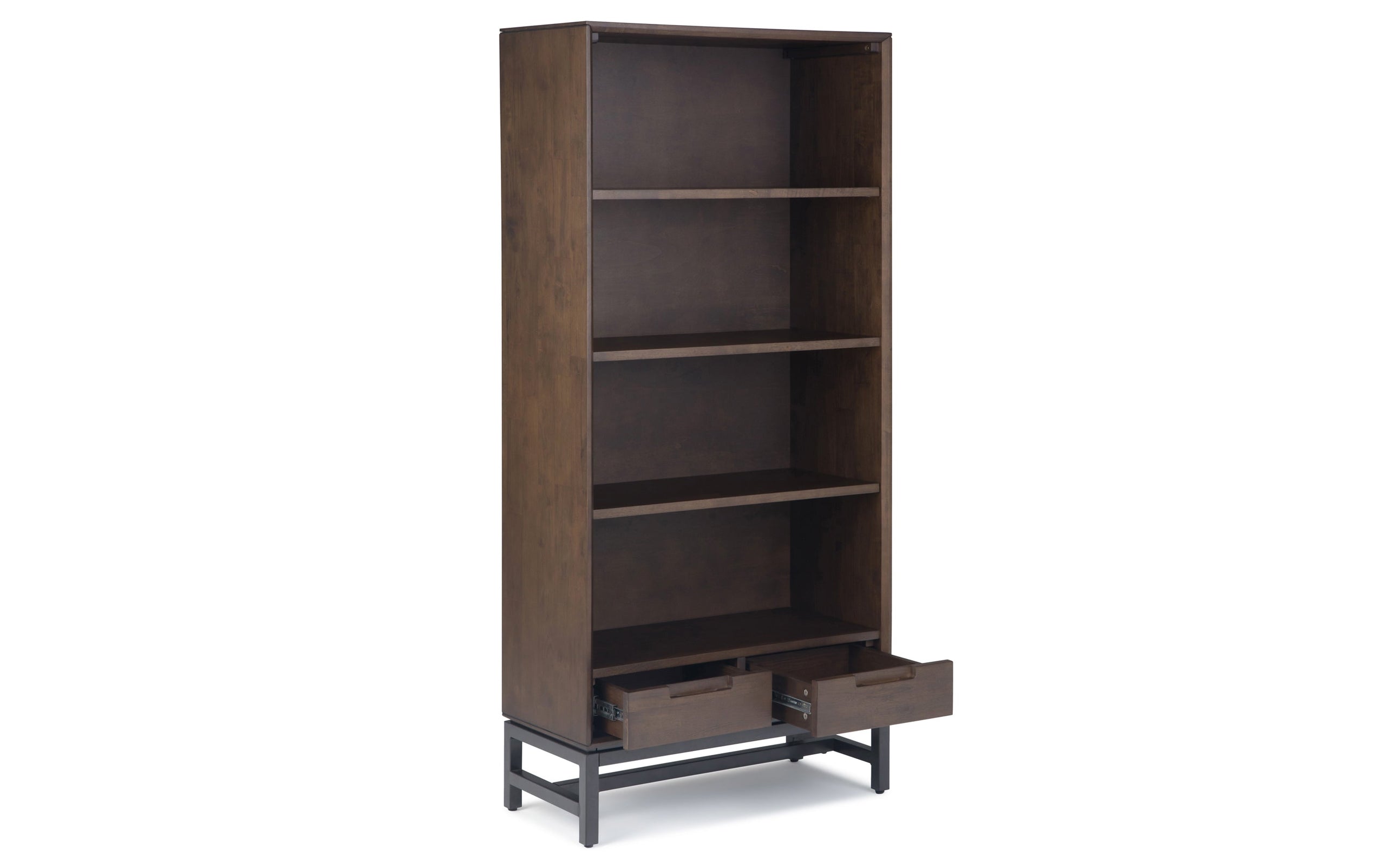 Walnut Brown | Banting 72 inch Desk and 30 inch Bookcase