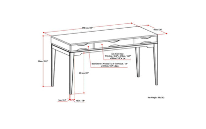 Walnut Brown | Harper 60 inch Desk