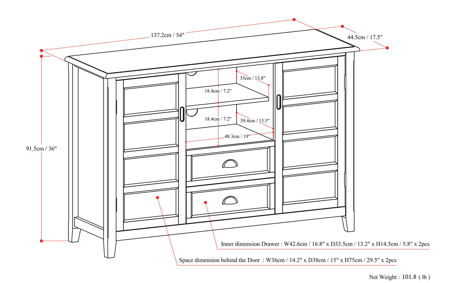 Burlington Tall TV Stand