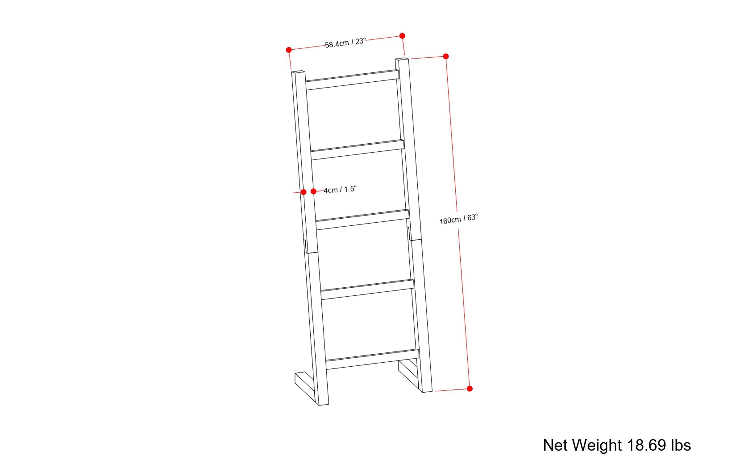 Bray Bath Towel and Blanket Ladder Shelf