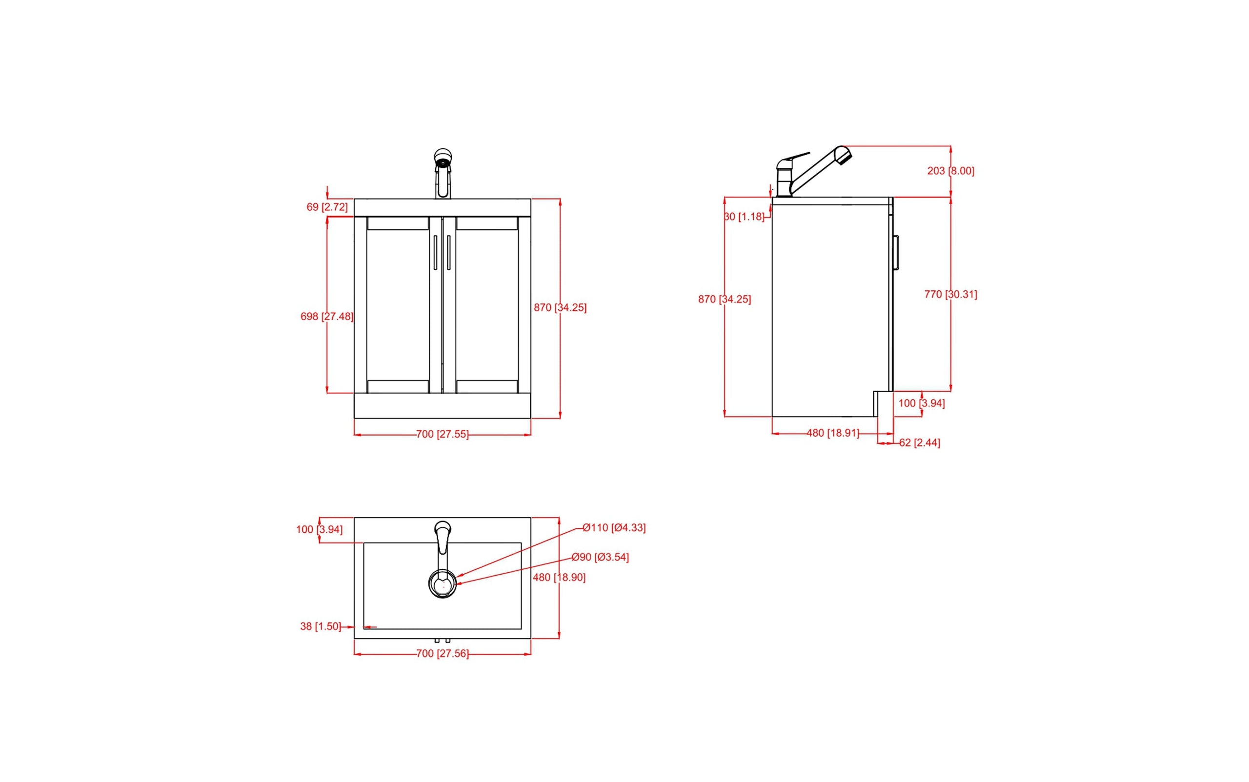 Kyle 28 inch Laundry Cabinet