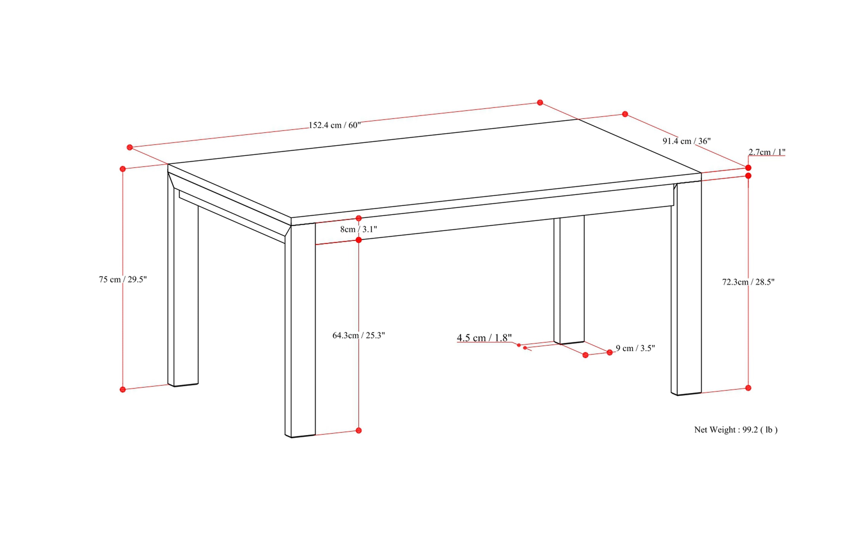 Walnut Walnut | Wilson Rectangle Dining Table