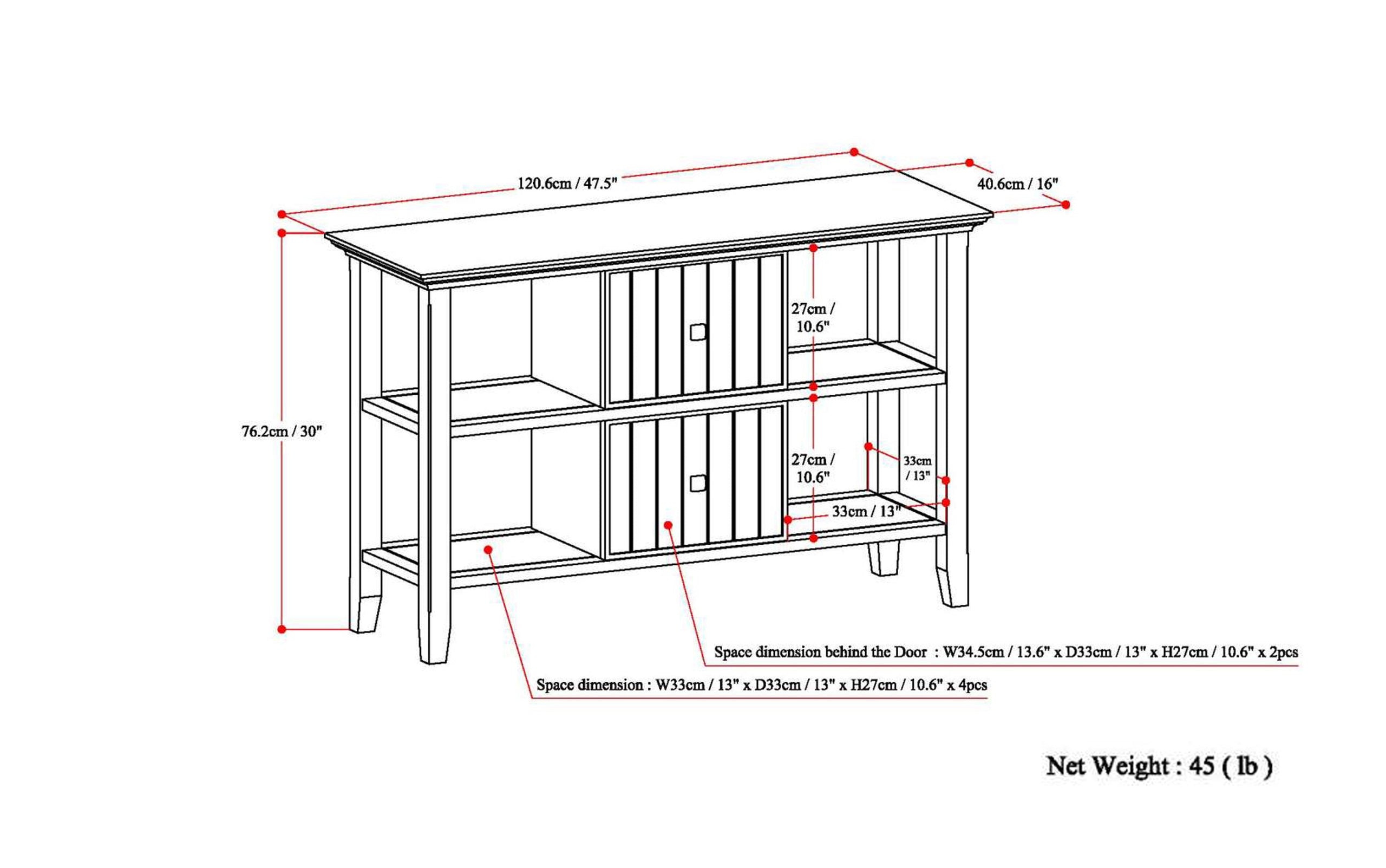 Light Golden Brown | Acadian Console Sofa Table