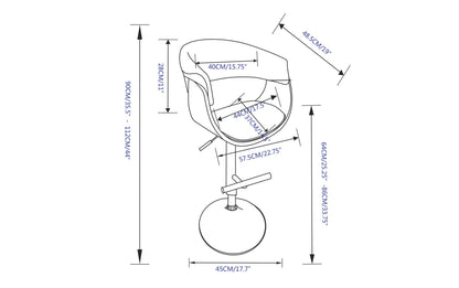 White Vegan Leather | Sheldon Adjustable Swivel Bar Stool