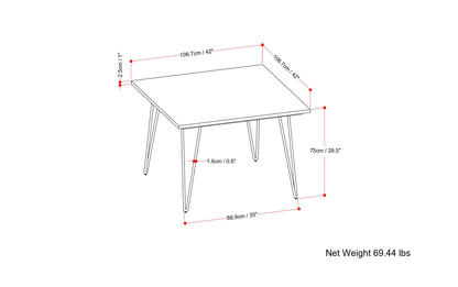 Hunter 42 inch Square Dining Table