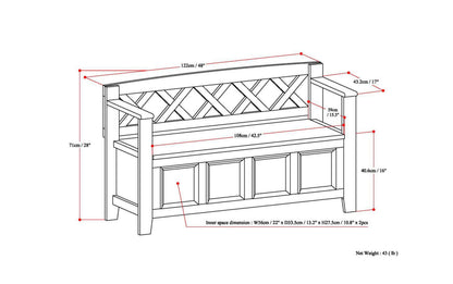 Fog Grey | Amherst Entryway Bench