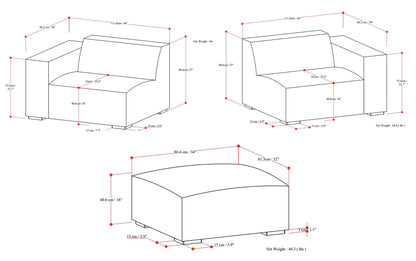 Caramel Brown Genuine Leather | Rex 2 Seater Sofa and Ottoman in Genuine Leather