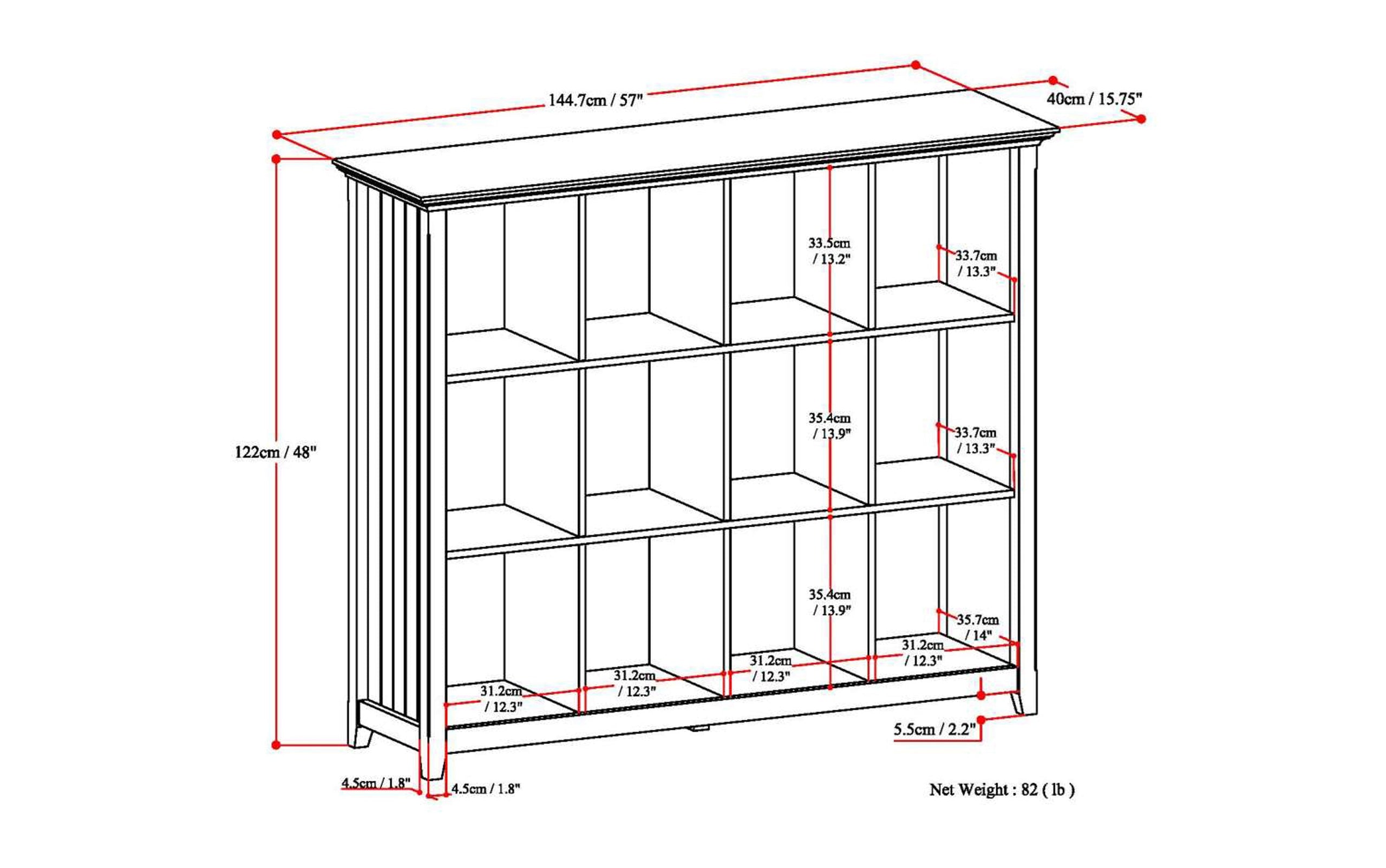 Distressed Grey | Acadian 12 Cube Storage