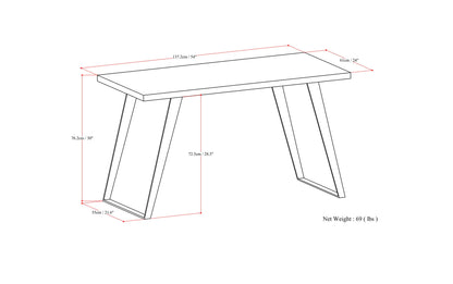 Rustic Natural Aged Brown | Lowry Flat Top Desk