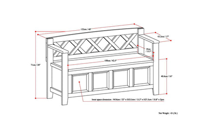 Antique White | Amherst Entryway Bench