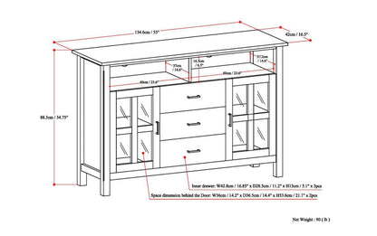 Distressed Grey | Kitchener Tall TV Stand