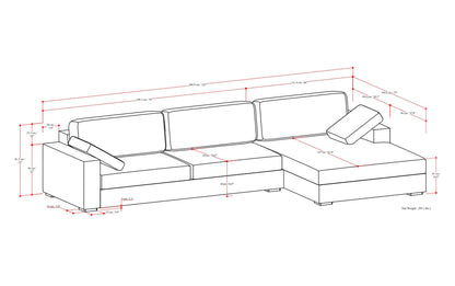 Pebble Grey Performance Fabric | Charlie Deep Seater Right Sectional