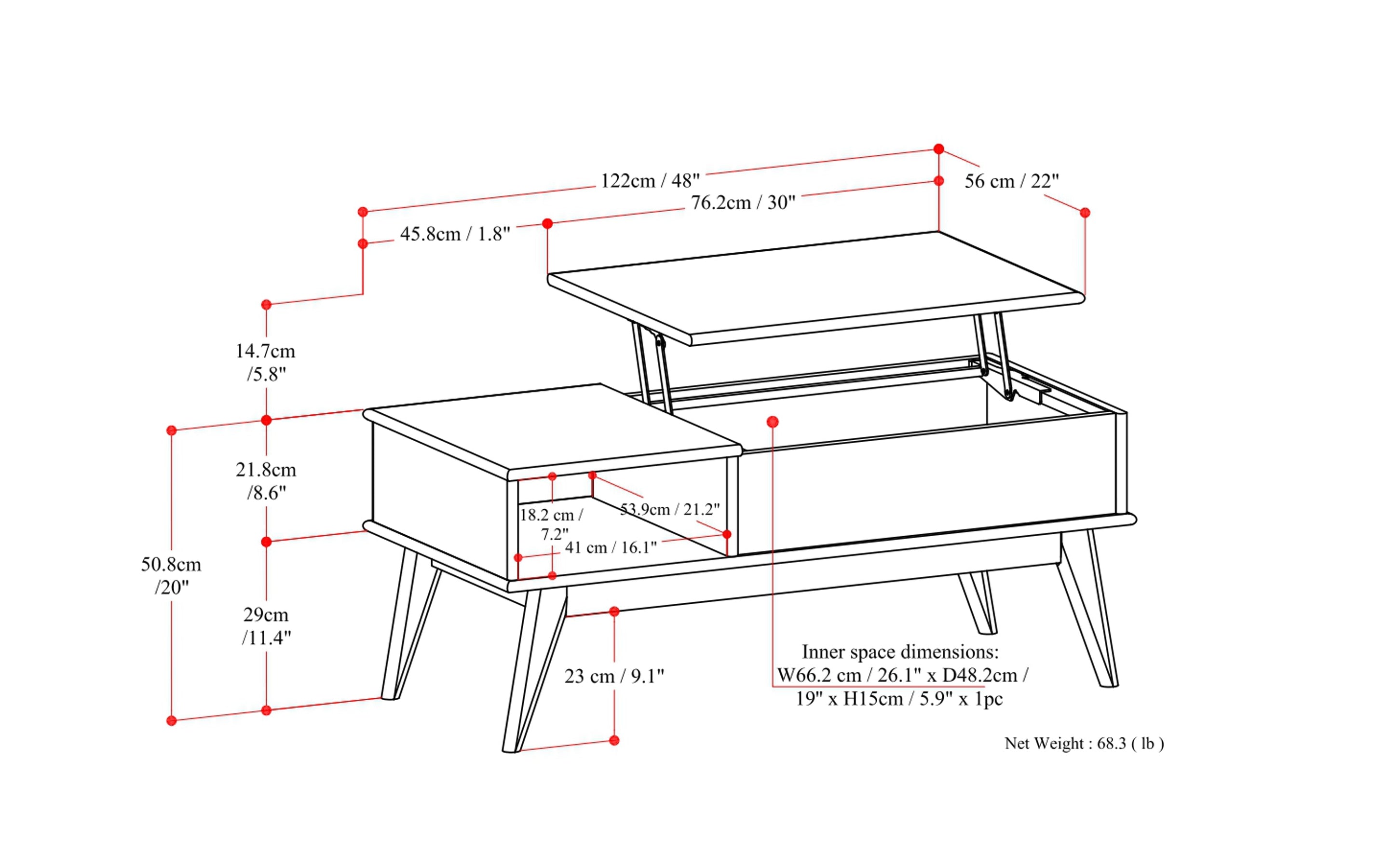 Draper Lift Top Coffee Table