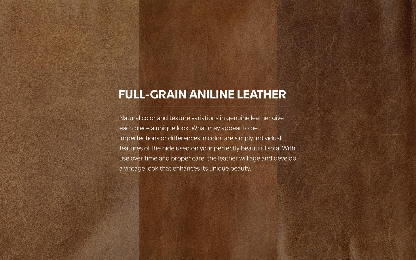 Caramel Brown Genuine Top Grain Leather | Morrison 72-inch Sofa and Ottoman Set in Genuine Leather
