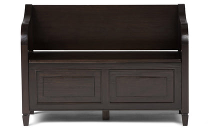 Dark Chestnut Brown | Connaught 42-inch Storage Bench and 40-inch Cabinet