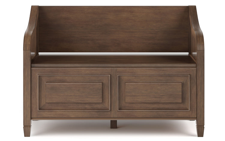 Rustic Natural Aged Brown | Connaught 42-inch Storage Bench and 40-inch Cabinet