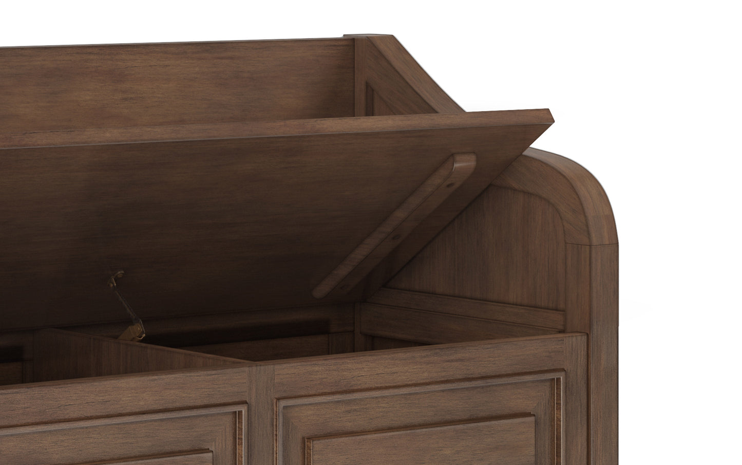 Rustic Natural Aged Brown | Connaught 42-inch Storage Bench and 40-inch Cabinet