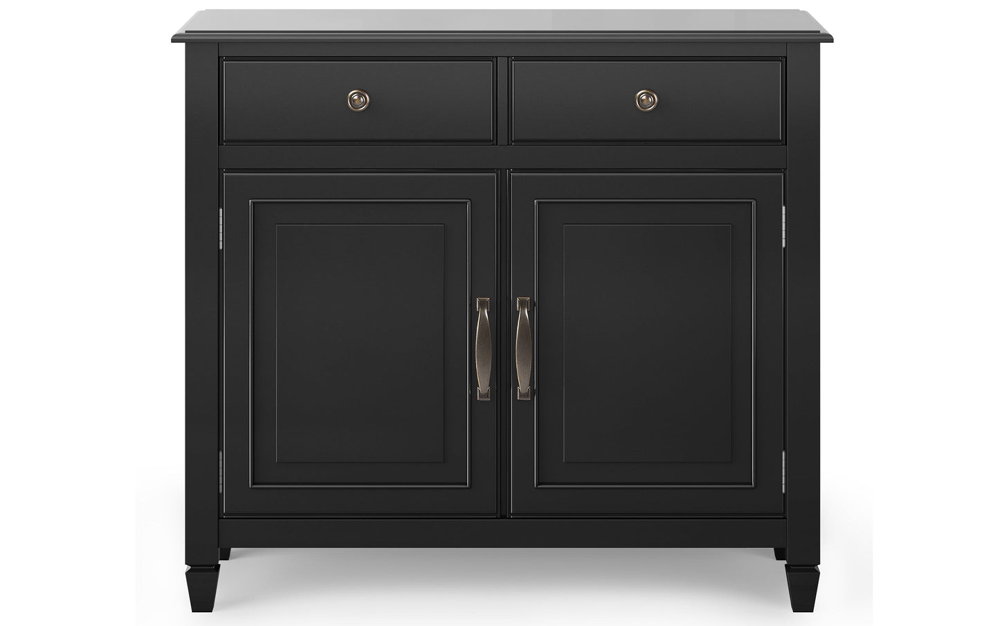 Black | Connaught 51-inch Storage Bench and 40-inch Cabinet