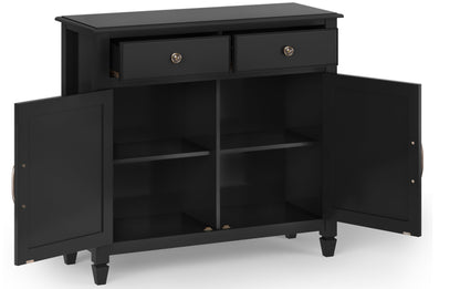 Black | Connaught 51-inch Storage Bench and 40-inch Cabinet
