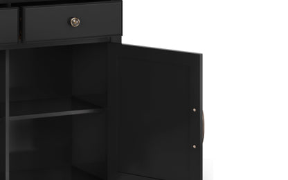 Black | Connaught 51-inch Storage Bench and 40-inch Cabinet