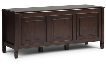 Dark Chestnut Brown | Connaught 51-inch Storage Bench and 40-inch Cabinet