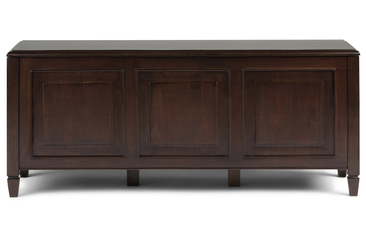 Dark Chestnut Brown | Connaught 51-inch Storage Bench and 40-inch Cabinet