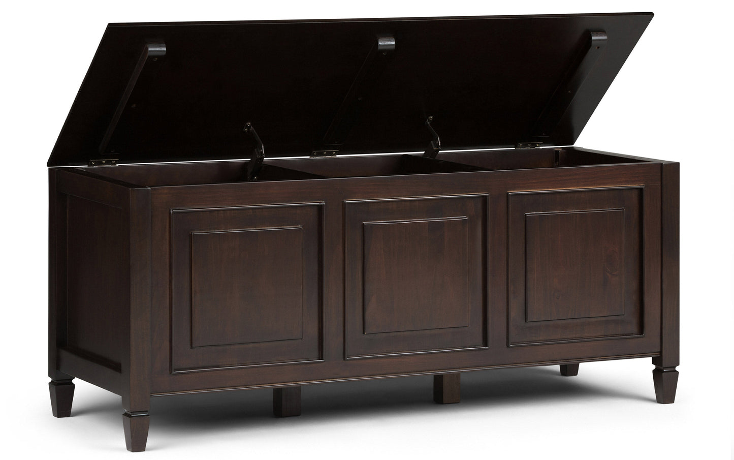 Dark Chestnut Brown | Connaught 51-inch Storage Bench and 40-inch Cabinet