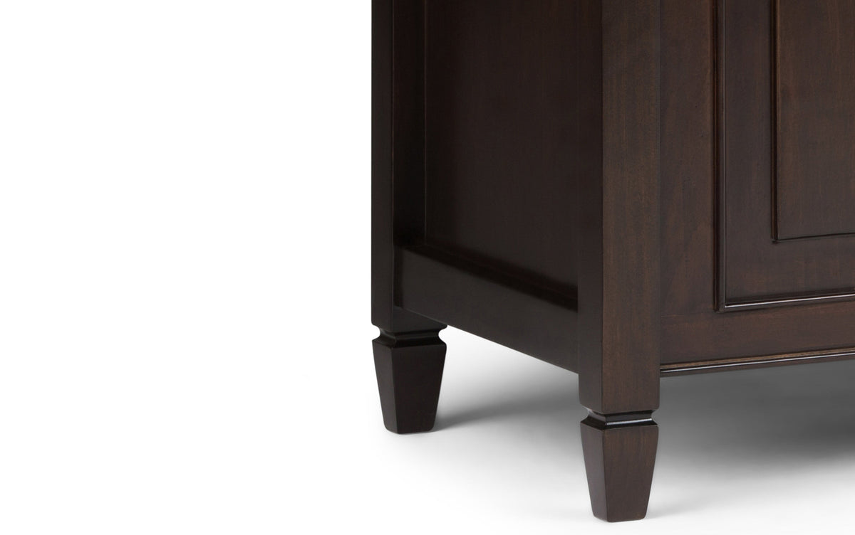 Dark Chestnut Brown | Connaught 51-inch Storage Bench and 40-inch Cabinet