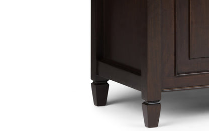 Dark Chestnut Brown | Connaught 51-inch Storage Bench and 40-inch Cabinet