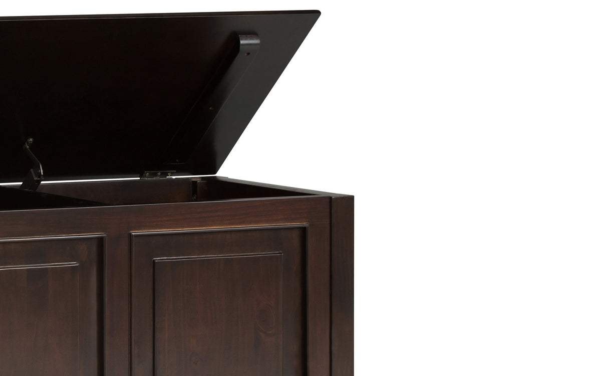 Dark Chestnut Brown | Connaught 51-inch Storage Bench and 40-inch Cabinet