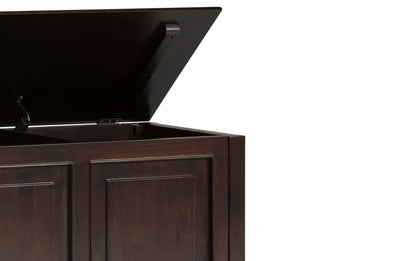 Dark Chestnut Brown | Connaught 51-inch Storage Bench and 40-inch Cabinet