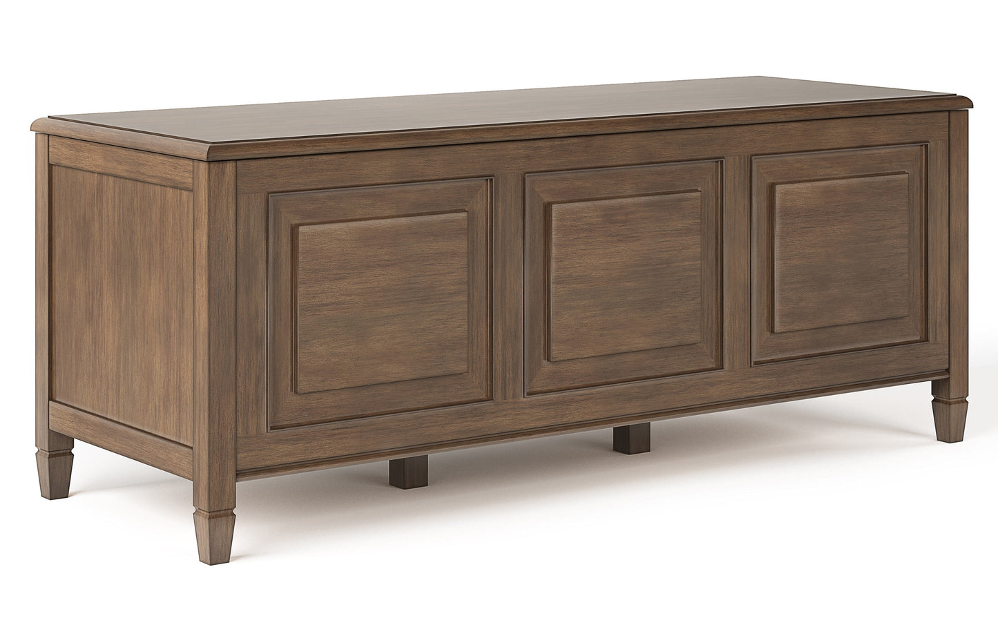 Natural Aged Brown | Connaught 51-inch Storage Bench and 40-inch Cabinet