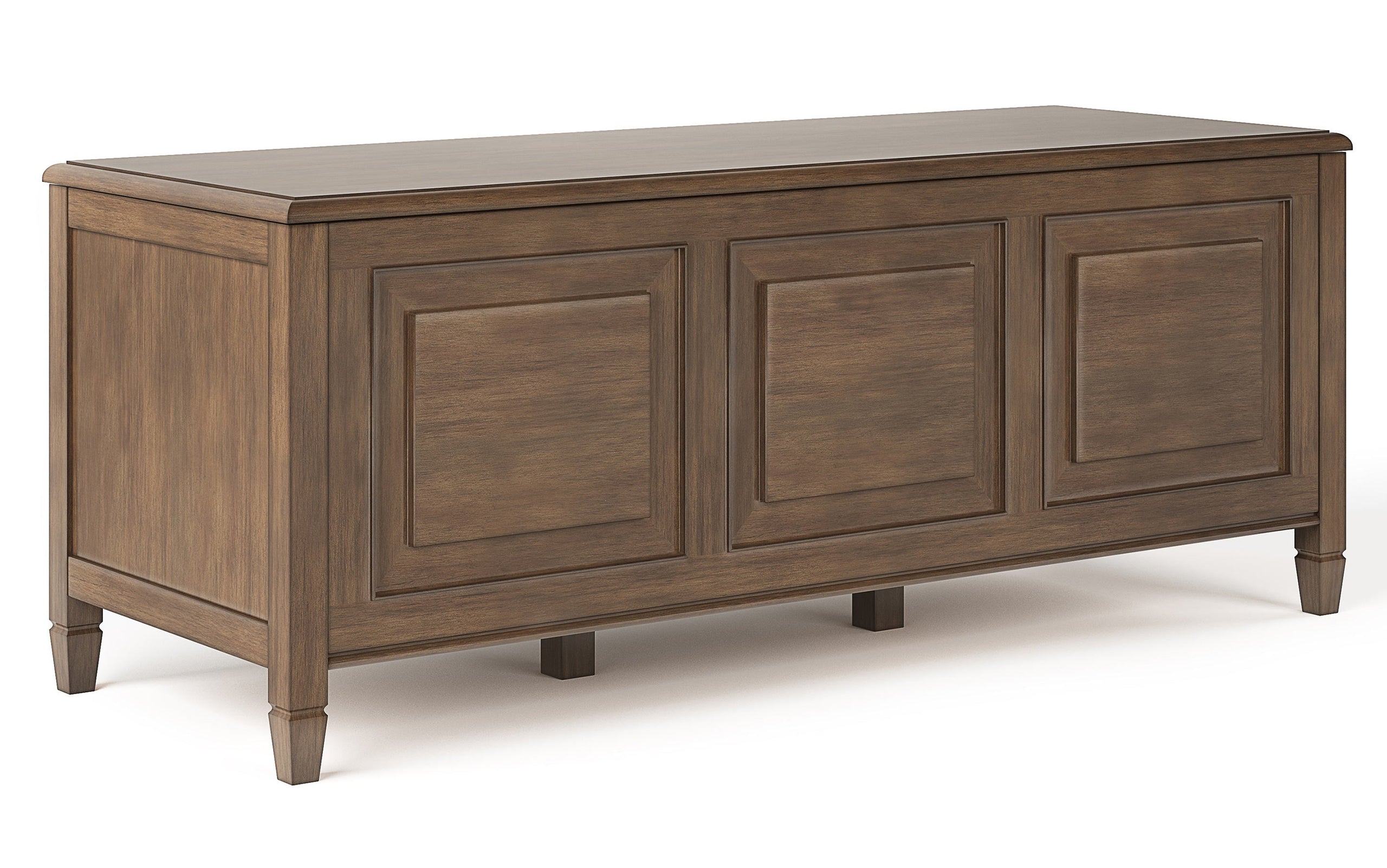 Natural Aged Brown | Connaught 51-inch Storage Bench and 40-inch Cabinet