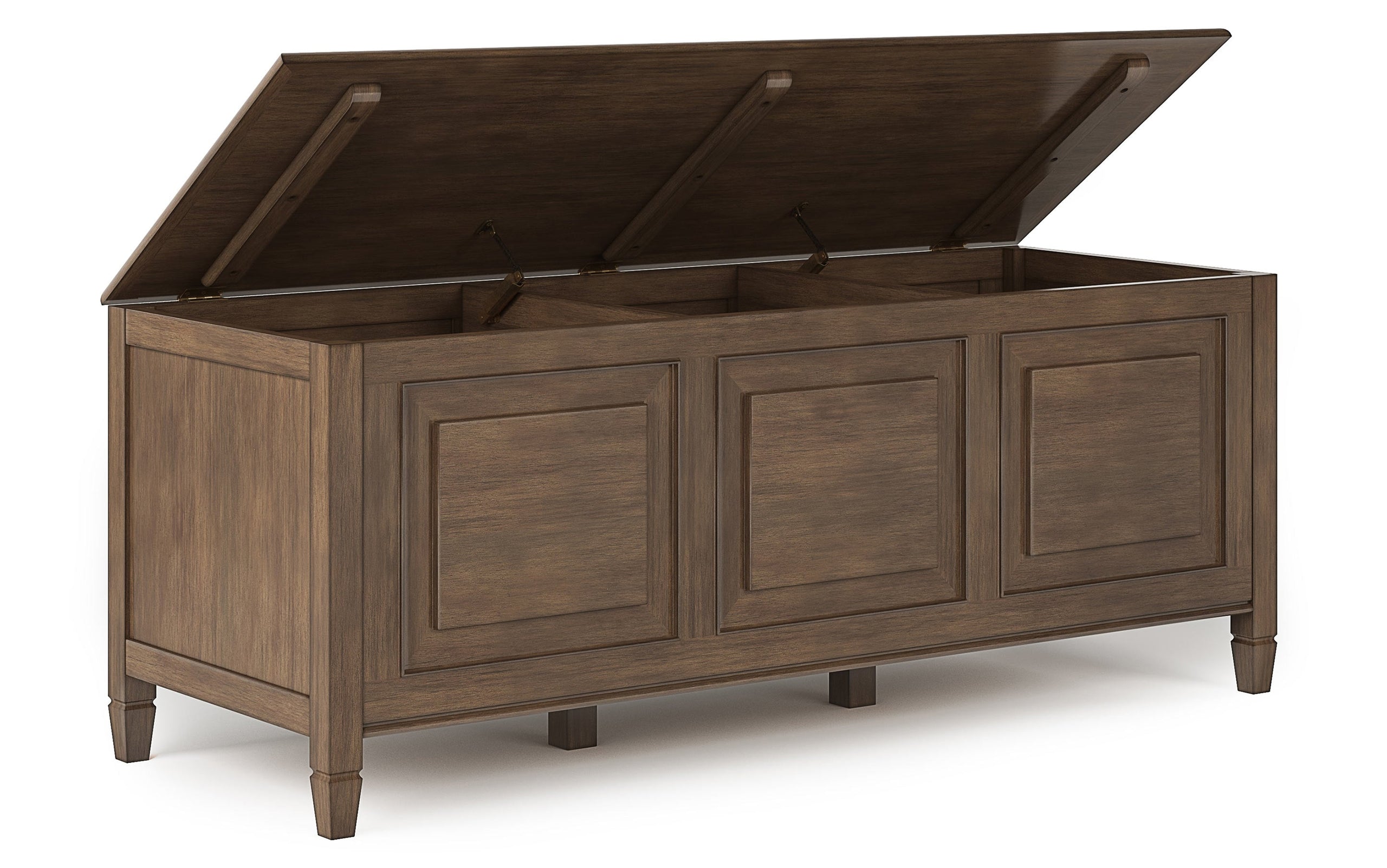 Natural Aged Brown | Connaught 51-inch Storage Bench and 40-inch Cabinet