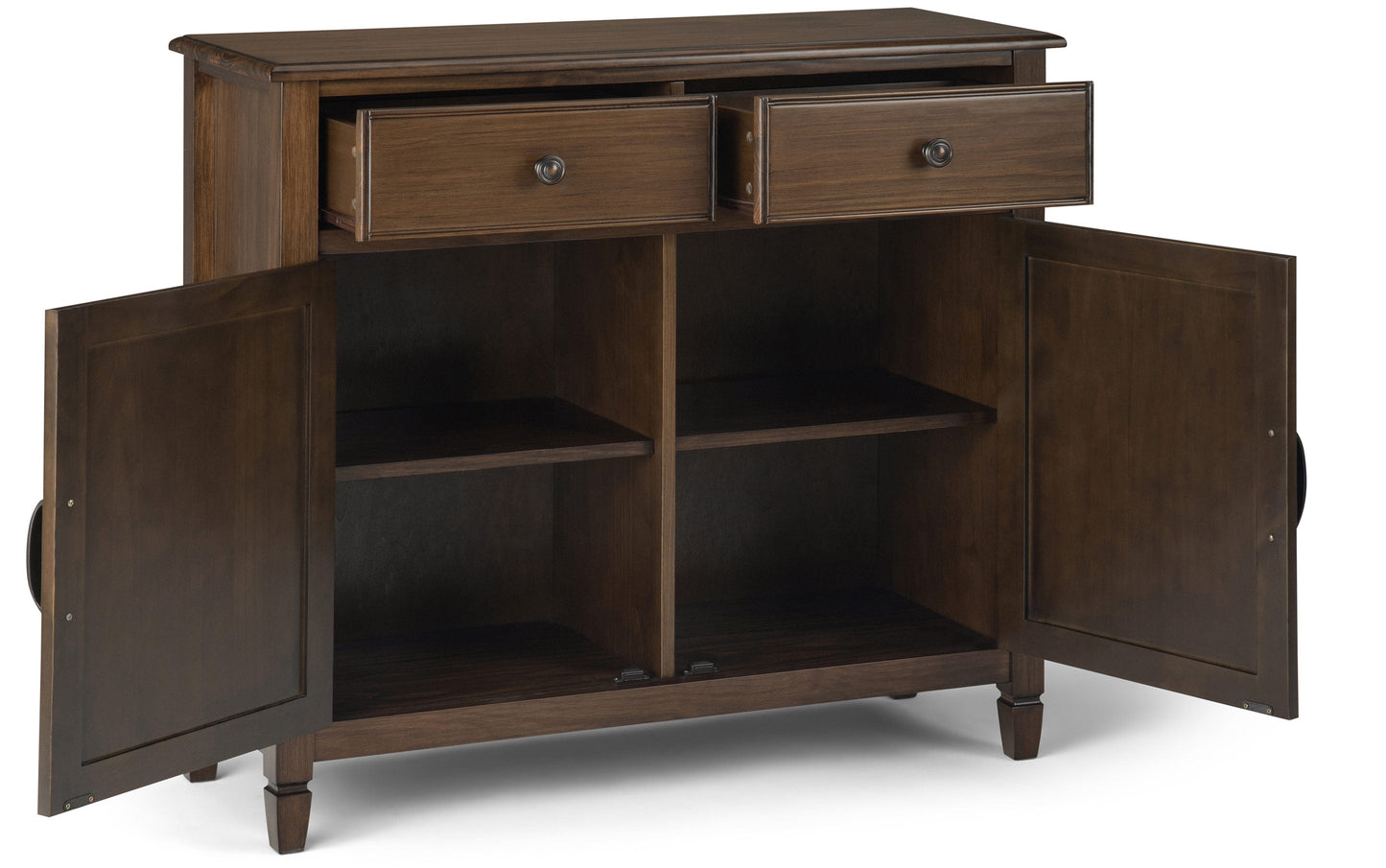 Natural Aged Brown | Connaught 51-inch Storage Bench and 40-inch Cabinet