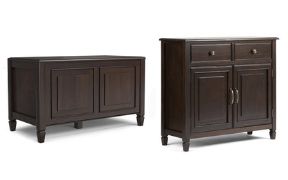Chestnut Brown | Connaught 36-inch Storage Bench and 40-inch Cabinet