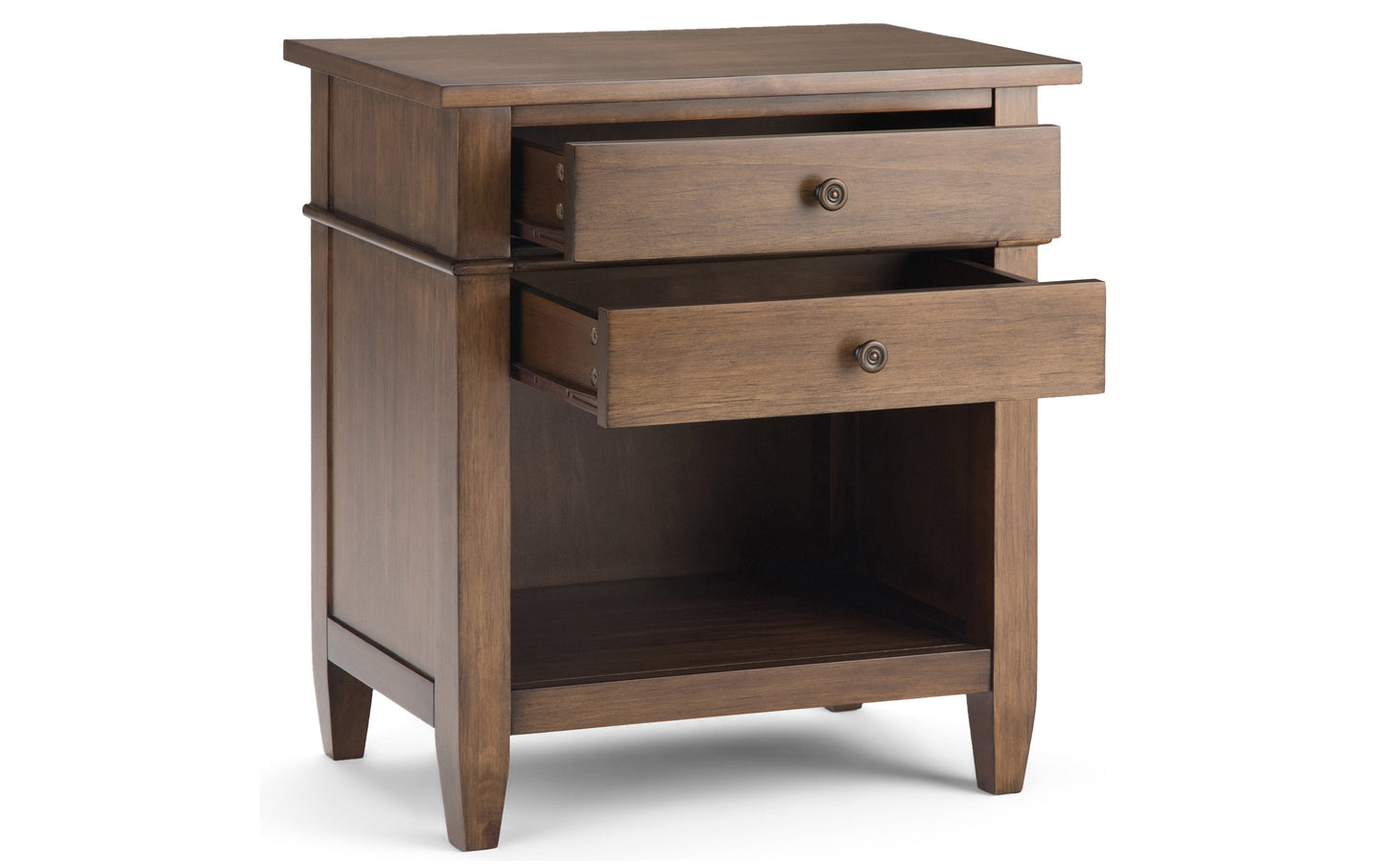 Rustic Natural Aged Brown | Carlton 24 inch Bedside Table (Set of 2)