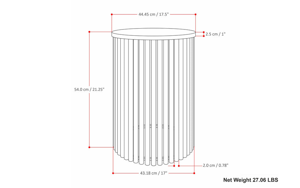 Natural and White Wood | Demy Metal and Wood Accent Table