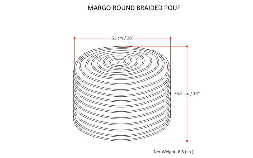 Blue | Margo Round Pouf